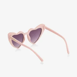 Angels Face Clothing Accessories*Pink Heart Diamanté Sunglasses (UV400) Peach