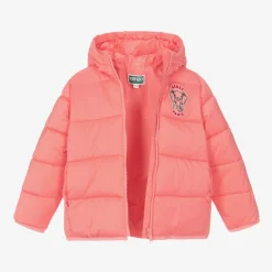 KENZO KIDS Coats & Jackets*Pink Hooded Puffer Jacket
