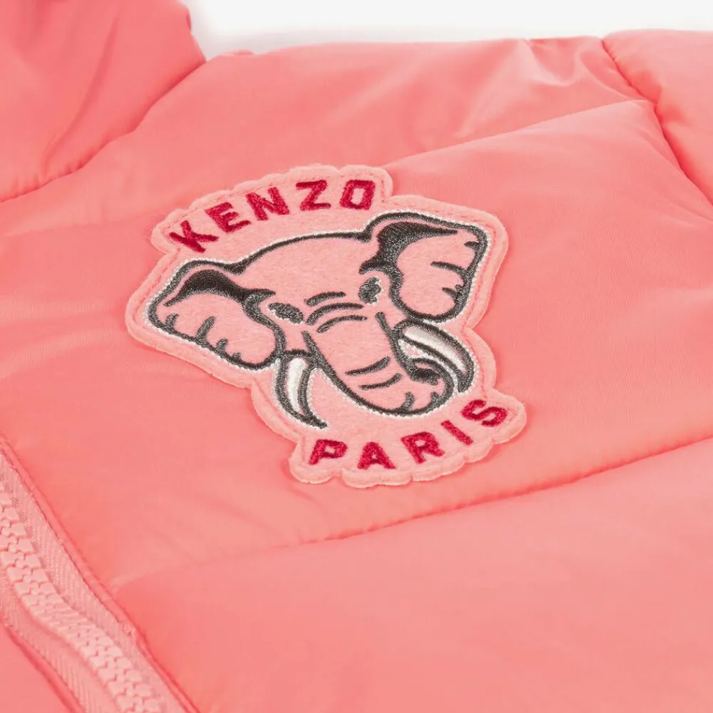 KENZO KIDS Coats & Jackets*Pink Hooded Puffer Jacket