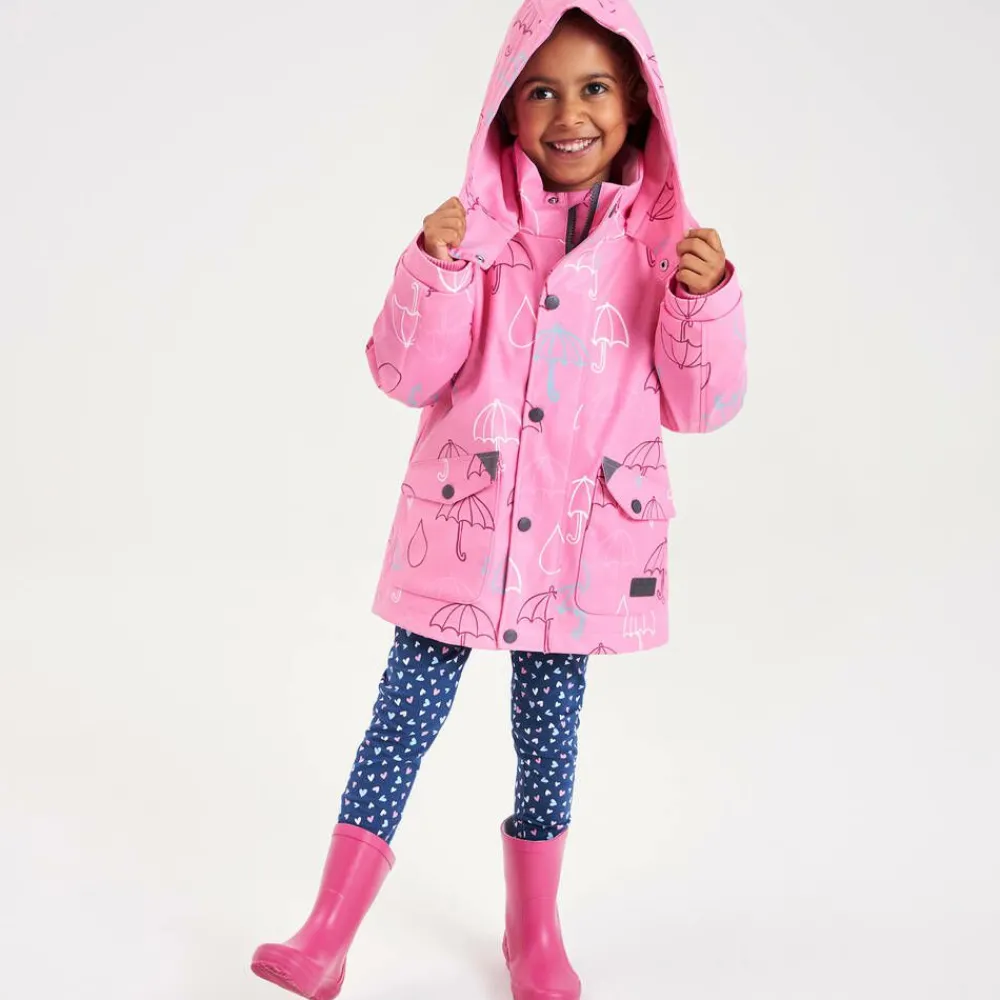 Mitty James Coats & Jackets*Pink Hooded Waterproof Umbrella Raincoat