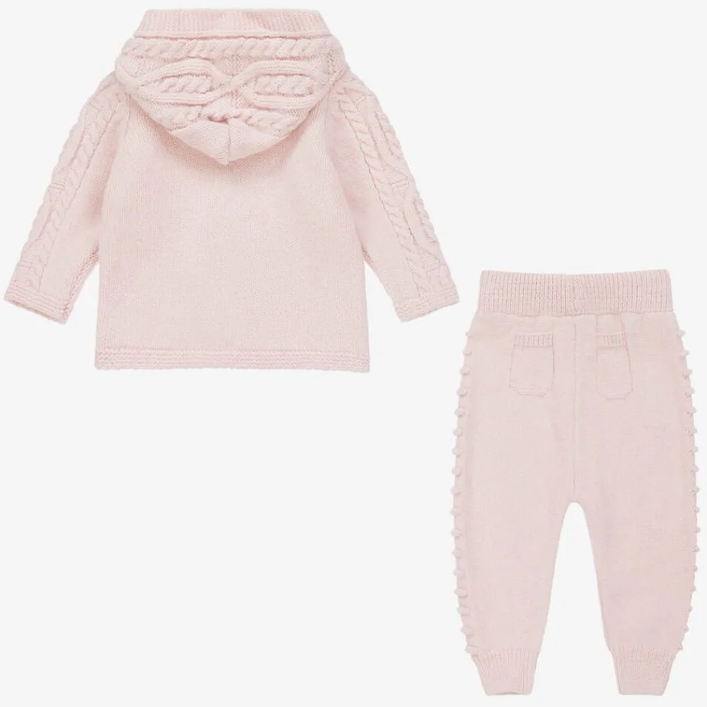 Beau KiD Outfit Sets*Pink Knitted Baby Trouser Set