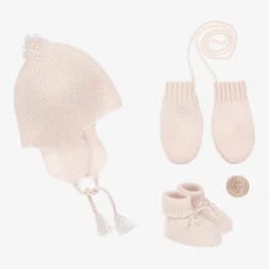 Bonpoint Gifts*Pink Knitted Cashmere Baby Gift Set