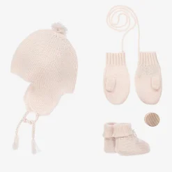 Bonpoint Gifts*Pink Knitted Cashmere Baby Gift Set