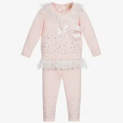 Caramelo Kids Outfit Sets|Outfit Sets*Pink Knitted Leggings Set