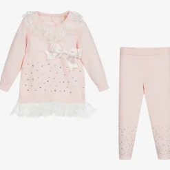 Caramelo Kids Outfit Sets|Outfit Sets*Pink Knitted Leggings Set