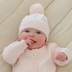 Emile et Rose Hats*Pink Knitted Pom-Pom Hat