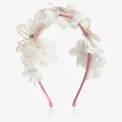 Sienna Likes To Party Hair Accessories*Pink Lace Butterfly Hairband