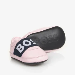 BOSS Pre Walkers|Pre Walkers*Pink Leather Baby Pre-Walker Shoes