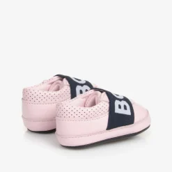 BOSS Pre Walkers|Pre Walkers*Pink Leather Baby Pre-Walker Shoes