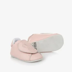 KENZO KIDS Pre Walkers|Pre Walkers*Pink Leather Elephant Pre-Walker Shoes