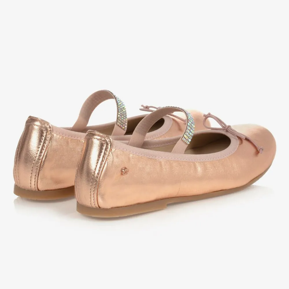 Manuela de Juan Pumps & Ballerinas*Pink Leather Gem Strap Pumps