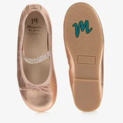 Manuela de Juan Pumps & Ballerinas*Pink Leather Gem Strap Pumps