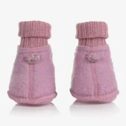 Joha Booties|Booties*Pink Merino Wool Baby Booties