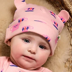 The Bonniemob Hats|Hats*Pink Organic Cotton Tea Time Baby Hat