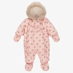 Mayoral Snowwear|Snowwear*Pink Padded Baby Snowsuit