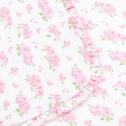 Kissy Kissy Blankets & Shawls*Pink Pima Cotton Heavenly Hydrangeas Blanket (73cm)