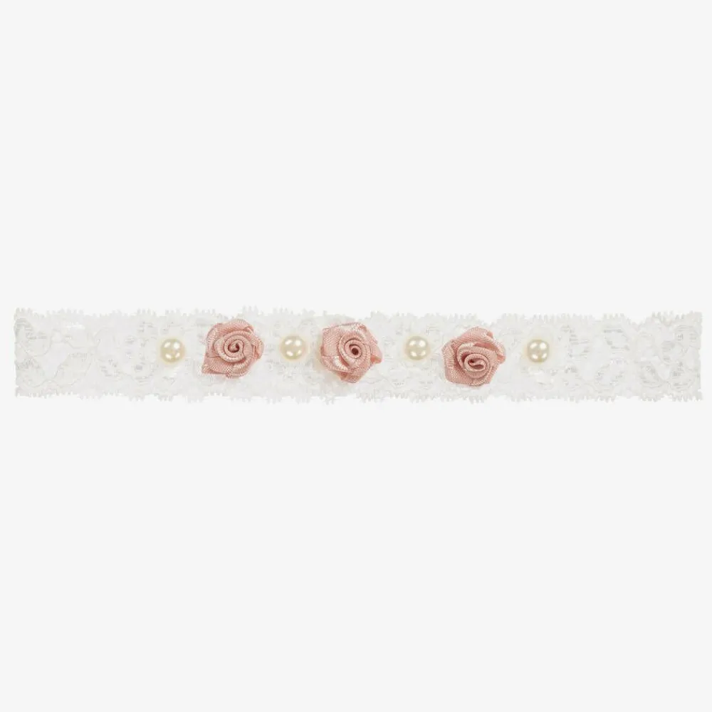 Cute Cute Hair Accessories|Hair Accessories*Pink Rose & Pearl Headband