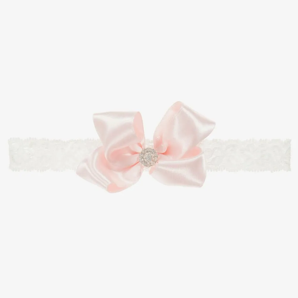 Cute Cute Hair Accessories*Pink Satin Bow Headband