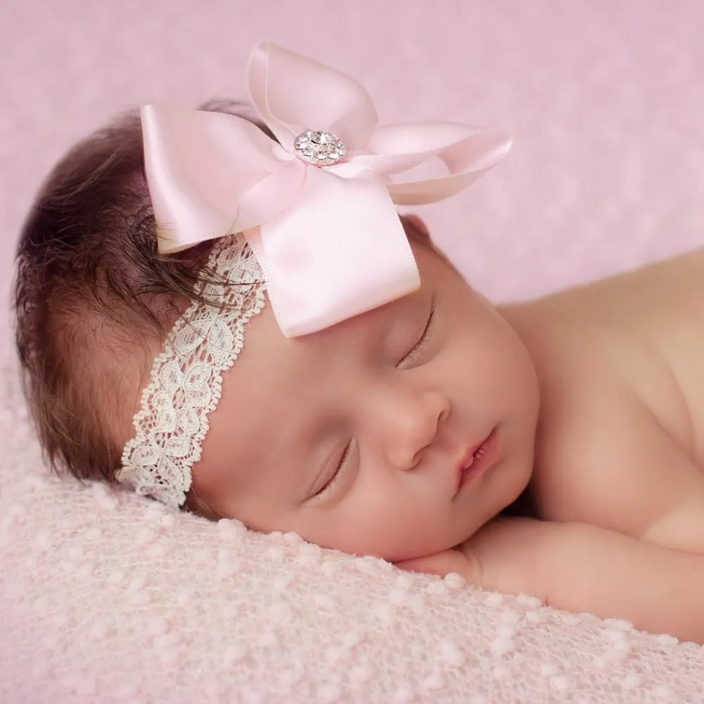 Cute Cute Hair Accessories*Pink Satin Bow Headband