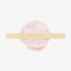 Cute Cute Hair Accessories*Pink Silk Rose with Diamanté & Pearl Headband