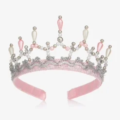 Souza Hair Accessories*Pink, Silver & Pearl Crown