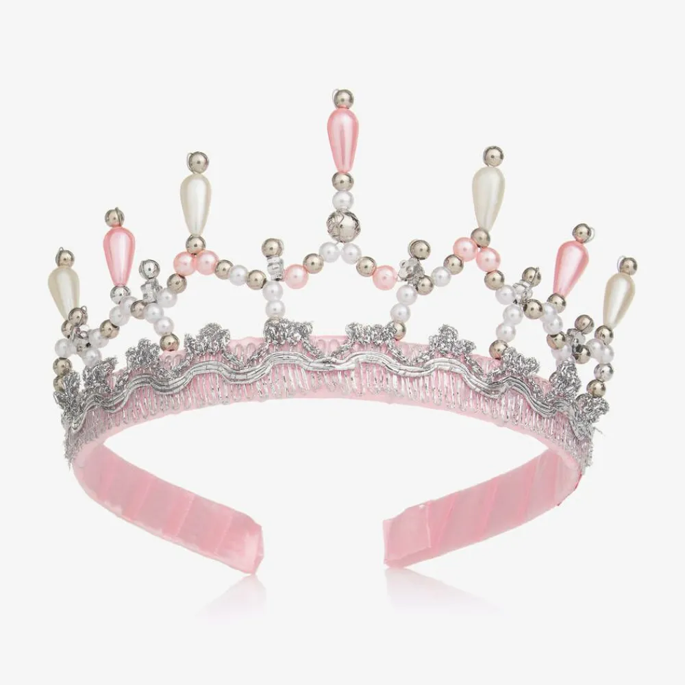 Souza Hair Accessories*Pink, Silver & Pearl Crown
