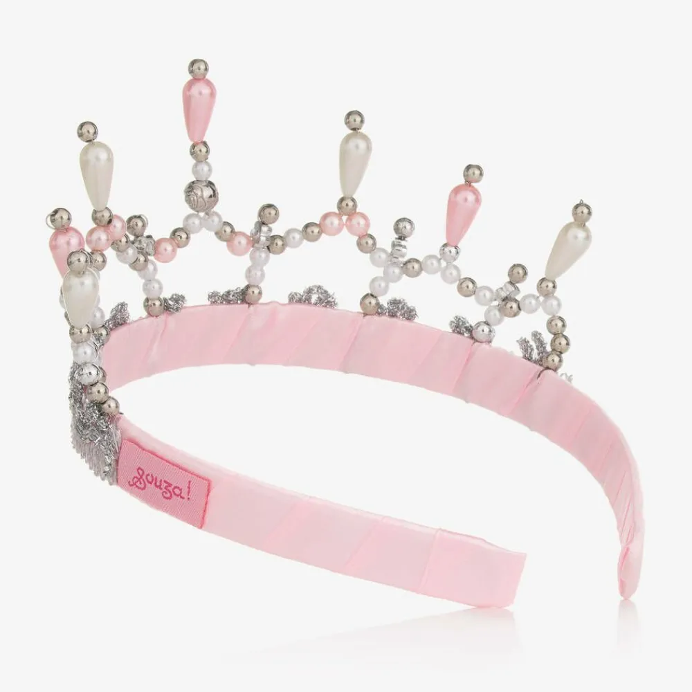 Souza Hair Accessories*Pink, Silver & Pearl Crown