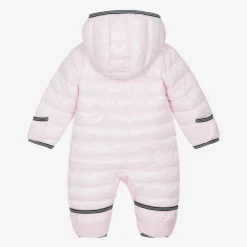 Nike Snowwear*Pink Swoosh Logo Padded Baby Snowsuit