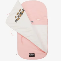 Moschino Baby Gifts*Pink Teddy Bear Logo Cotton Baby Nest (80cm)