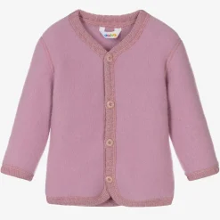 Joha Tops*Pink Thermal Wool Cardigan