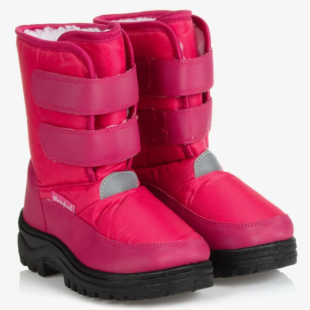 Playshoes Snow Boots|Snow Boots*Pink Velcro Snow Boots