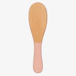 Pasito a Pasito Walking Mum Hair Accessories*Pink Wooden Baby Hair Brush (15cm)
