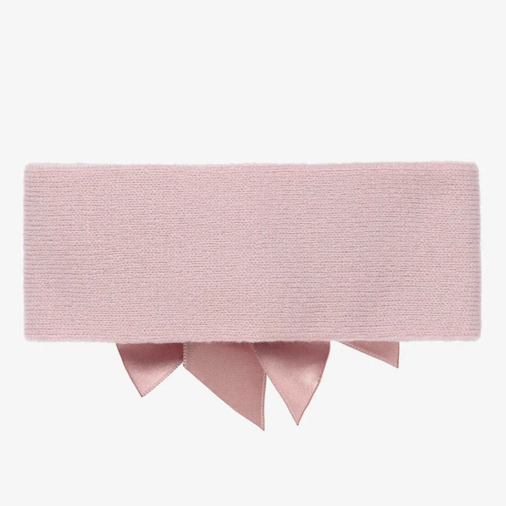 La Perla Hair Accessories*Pink Wool Bow Headband