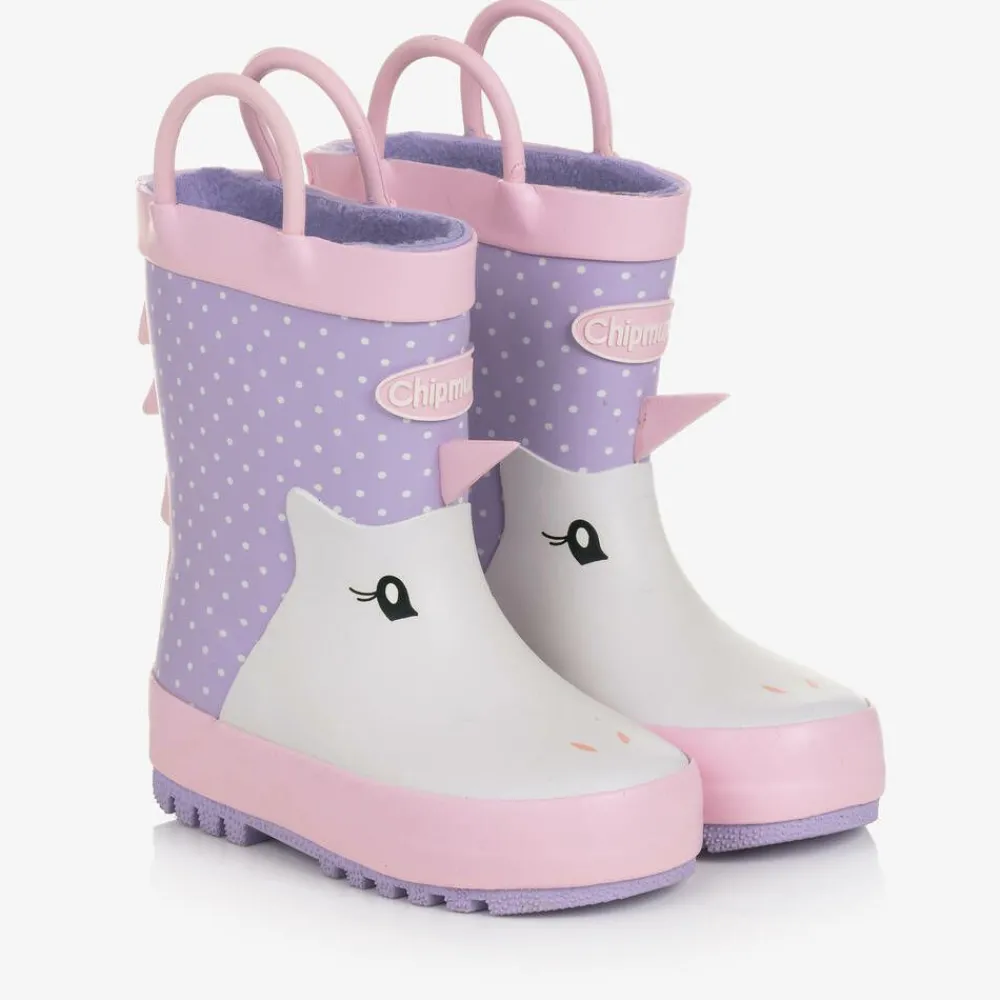 Chipmunks Rain Boots|Rain Boots*Purple & Pink Unicorn Rain Boots