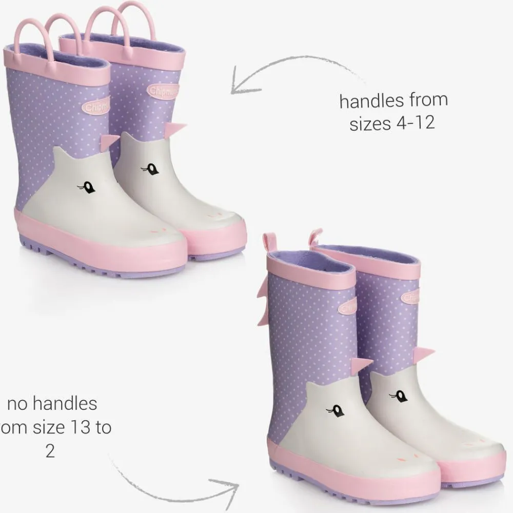 Chipmunks Rain Boots|Rain Boots*Purple & Pink Unicorn Rain Boots