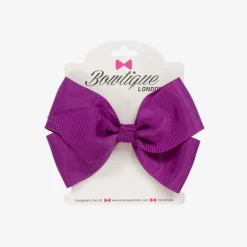 Bowtique London Hair Accessories*Purple Bow Hair Clip (10cm) Ultraviolet