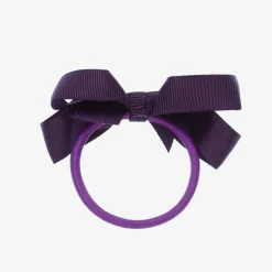 Peach Ribbons Hair Accessories*Purple Bow Hair Elastic (7cm)