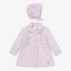 Artesanía Granlei Coats & Jackets*Purple Knitted Coat & Hat Set