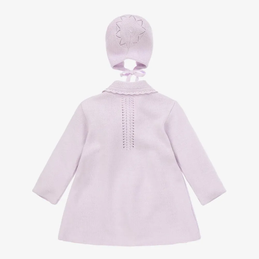 Artesanía Granlei Coats & Jackets*Purple Knitted Coat & Hat Set