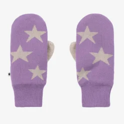 Molo Gloves & Mittens|Gloves & Mittens*Purple Knitted Star Mittens