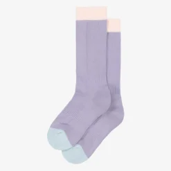 Roarsome Socks*Purple Organic Cotton Knitted Ski Socks