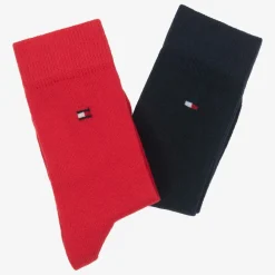 Tommy Hilfiger Socks*Red & Blue Cotton Socks (2 Pack)
