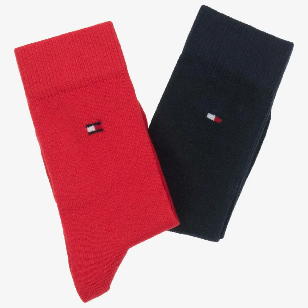 Tommy Hilfiger Socks*Red & Blue Cotton Socks (2 Pack)