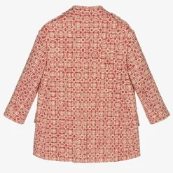 Gucci Coats & Jackets*Red & Ivory Logo Cotton Coat