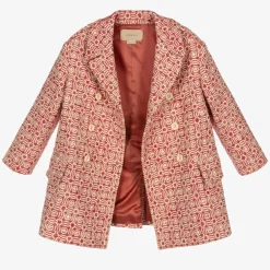 Gucci Coats & Jackets*Red & Ivory Logo Cotton Coat