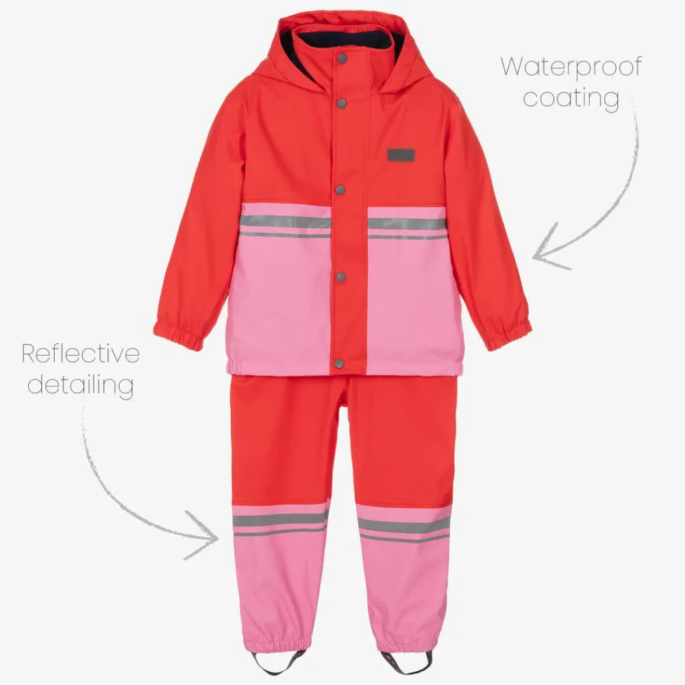 Mitty James Coats & Jackets|Coats & Jackets*Red & Pink Waterproof Raincoat & Salopettes
