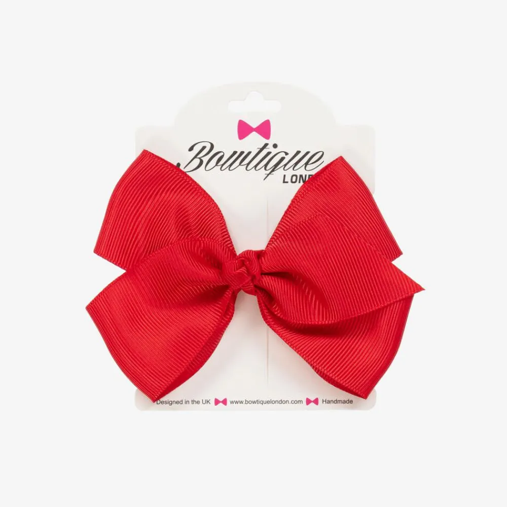 Bowtique London Hair Accessories*Bow Hair Clip (10cm) Red