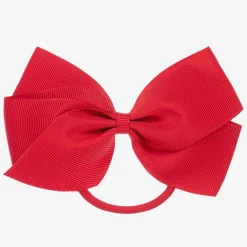 Peach Ribbons Hair Accessories*Red Bow Hair Elastic (12cm)