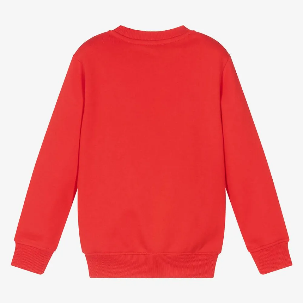 Moschino Kid-Teen Tops*Red Cotton Teddy Bear Sweatshirt