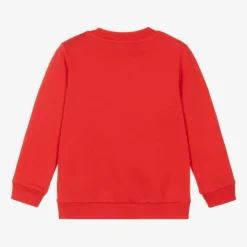 Moschino Baby Tops*Red Cotton Teddy Bear Sweatshirt